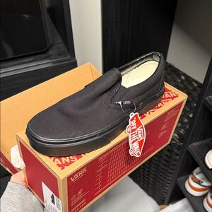 Vans women’s black classic slip on size 9